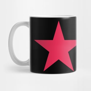 Bright red five-pointed star Mug